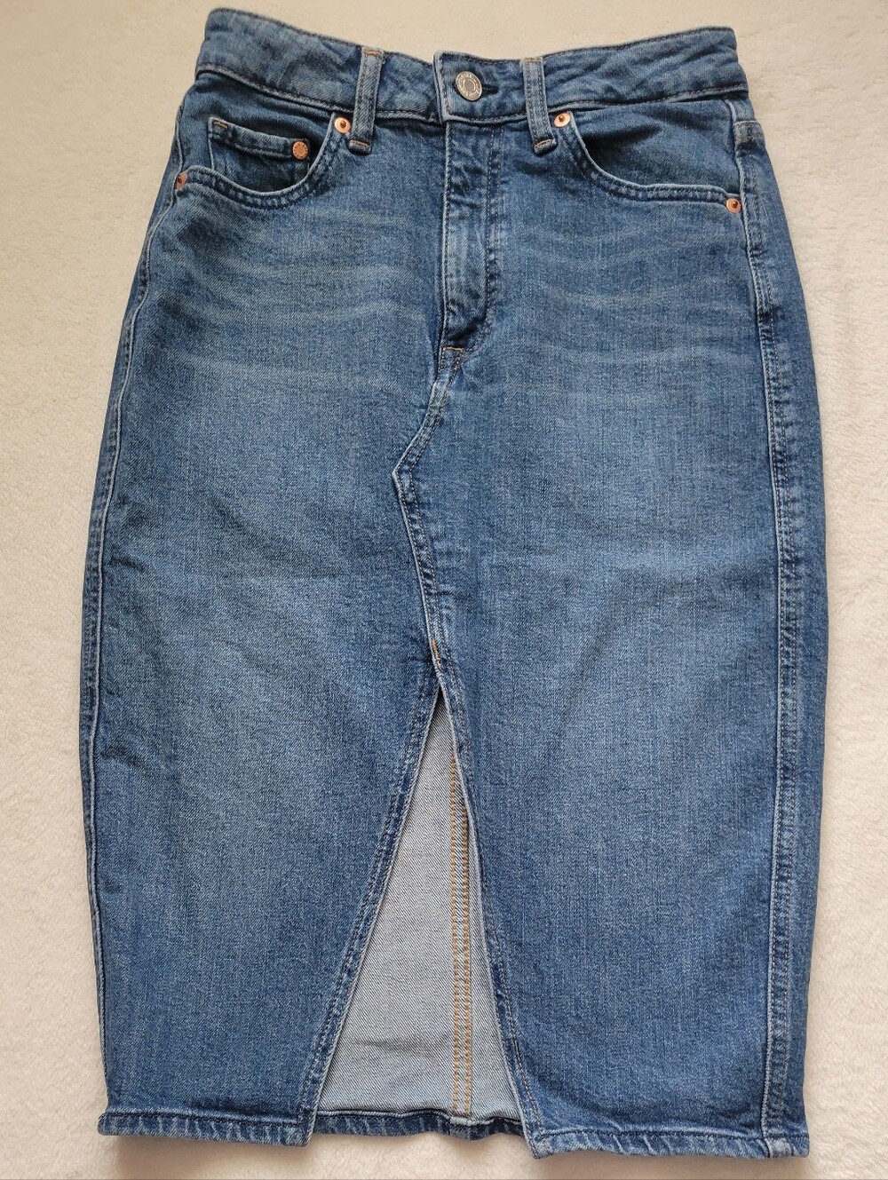 H&M Classic Blue Denim Pencil Skirt
